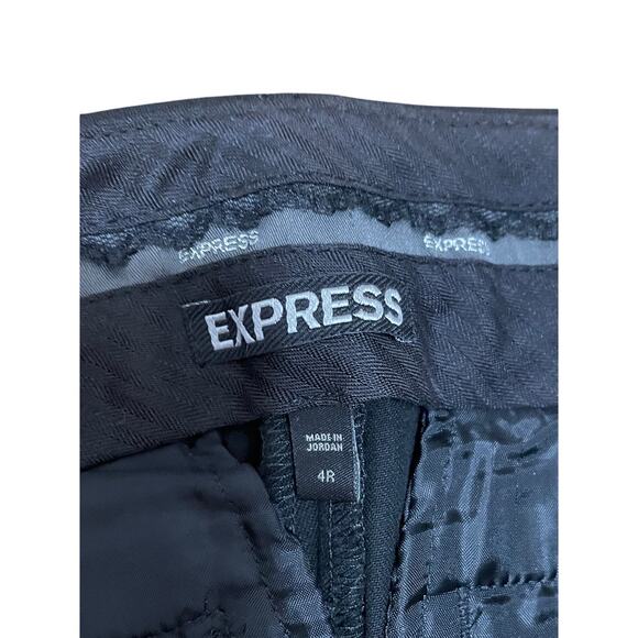 Express Women's 4R Mid Rise Black Flare Bootcut Career Trouser Dress Pants - Picture 2 of 6